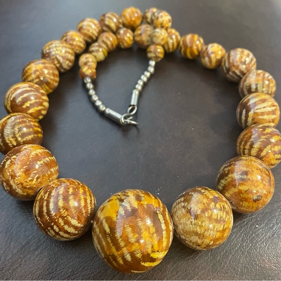 Vintage Jewelry - 🏖️SOLD🏖️ Miriam Jasper Stone Necklace, Antique/Vintage